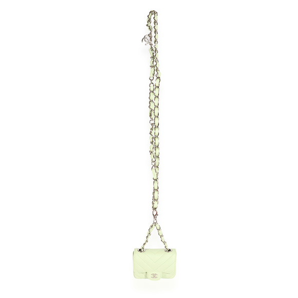 Chanel Light Green Chevron Quilted Flap Belt Bag - Picture 7 of 7